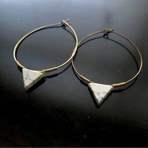Unique gold hoop earrings